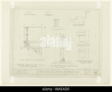 Dessin, modifications de 14-15-16 Washington Square, New York, NY, sketch n° 23, 20 mars, 1922 Banque D'Images