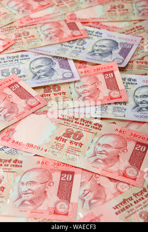Full frame of Indian banknotes Banque D'Images