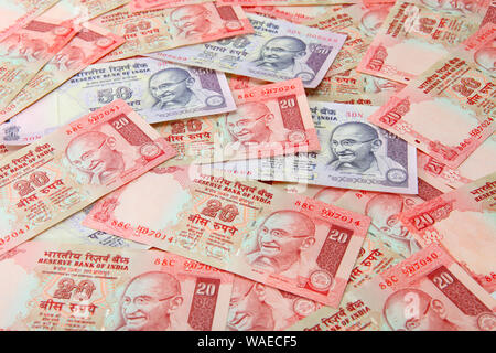 Full frame of Indian banknotes Banque D'Images