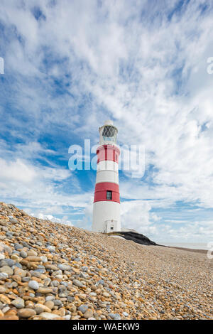 Orfordness Phare sur Orford Ness National Nature Reserve, Orford, Suffolk, Angleterre, RU Banque D'Images