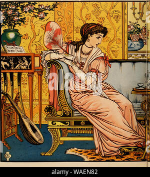 Illustration de la belle et la Bête vintage Banque D'Images