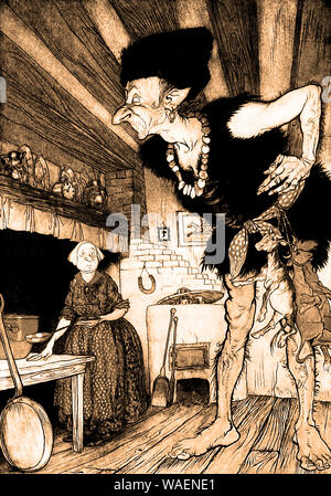 Vintage illustration d'Alice au Pays des Merveilles Banque D'Images