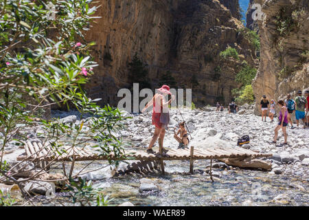 Gorges de Samariá Crete Banque D'Images