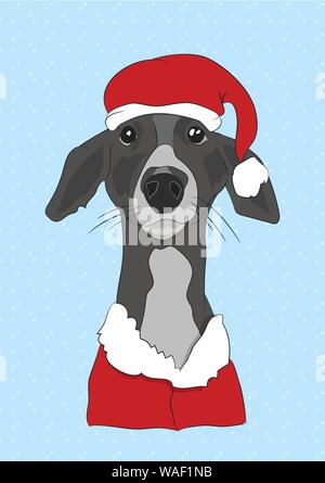 Illustration Vecteur de Noël, Noël de chien vêtements, peut être utilisé comme une carte de vœux, vecteur, fond de la neige Illustration de Vecteur