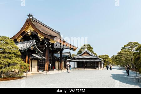 Porte du Palais Impérial de Kyoto, Kyoto Gyoen, Kyoto, Japon Banque D'Images