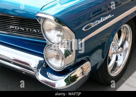 Détail d'une Pontiac Catalina, Oldtimer Festival golden oldies, Krofdorf-Gleiberg, Hesse, Allemagne Banque D'Images