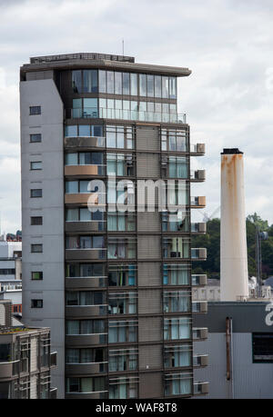 Nottingham un développement, capturés dans le toit de Loxley House sur la rue Station, à Nottingham, Angleterre Royaume-uni Banque D'Images