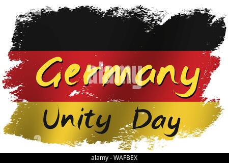 Grunge brush stroke with Allemagne drapeau national. Journée nationale de l'Allemagne. Éléments de design décoratif pour l'Allemagne les jours fériés nationaux. Symbole de G Illustration de Vecteur