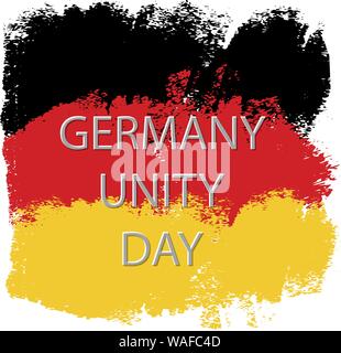 Grunge brush stroke with Allemagne drapeau national. Journée nationale de l'Allemagne. Éléments de design décoratif pour l'Allemagne les jours fériés nationaux. Symbole de G Illustration de Vecteur
