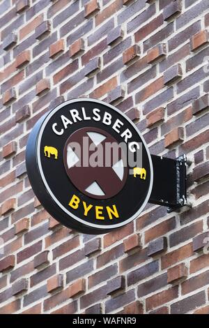 Copenhague, Danemark - 2 août 2019 : ville de Carlsberg est un domaine situé sur la frontière entre Valby et Vesterbro à Copenhague Banque D'Images
