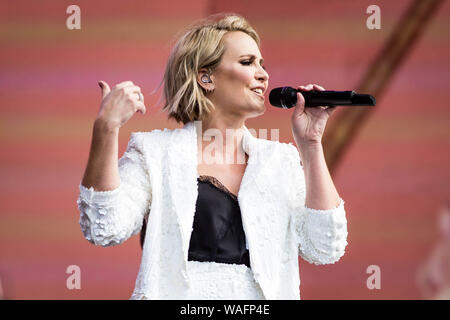 Claire Richards il se produit sur scène durant la période estivale à Hyde Park le 5 juillet 2019 à Londres, Angleterre Banque D'Images