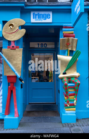 Edinburgh Festival Fringe Society shop dans High Street Édimbourg. Edinburgh Festival Fringe festival et célébration des arts et de la culture Banque D'Images