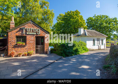 Au sud d'Aberystwyth péage Portes de 1772 et de 1900 à Coed Fournil St Fagans Musée National de l'histoire du pays de Galles, Cardiff, Pays de Galles, Royaume-Uni Banque D'Images