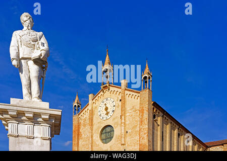 Kirche, Duomo di Santa Maria Assunta, Denkmal, Vittorio Emanuele II, Montagnana Italie (Italia), 30076677 Banque D'Images