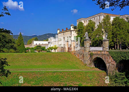 Brücke, Schloss, Castello del Catajo, Parc, Kanal, Canale Battaglia, Battaglia Terme italien (Italia), 30076924 Banque D'Images