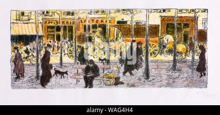 Pierre Bonnard, certains aspects de la vie, Paris, 1899, Boulevard imprimer Banque D'Images