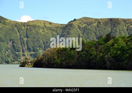 Sete Cidades lagoon, Sao Miguel, Açores, Portugal Banque D'Images