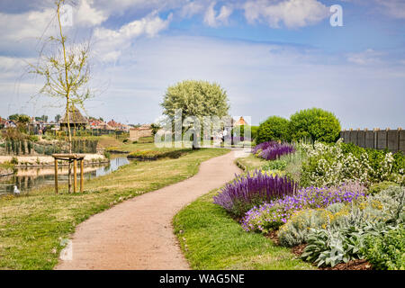 20 Juin 2019 : Great Yarmouth, Norfolk, UK - Partie de l'eau Venise et lac de plaisance, Great Yarmouth. Datant de 1928, le parc a été resto Banque D'Images