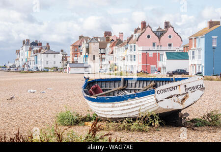 La ville balnéaire d'Aldeburgh sur l'Est de la côte du Suffolk, Angleterre, RU Banque D'Images