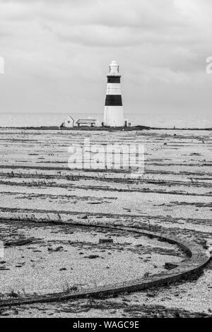 Orfordness Phare sur Orford Ness National Nature Reserve, Orford, Suffolk, Angleterre, RU Banque D'Images