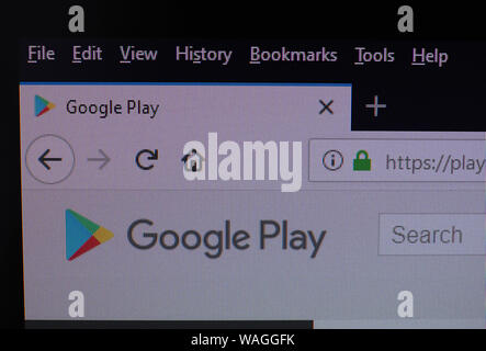 SAN FRANCISCO, USA - circa 2019 AOÛT : site web Google Play Banque D'Images