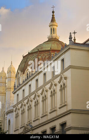 San Manuel y San Benito, l'Église Columela each façade sur rue. Madrid. Banque D'Images