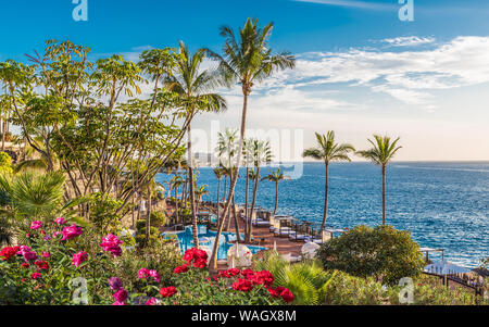 Paysage avec côte Adeje, Tenerife, Espagne Banque D'Images
