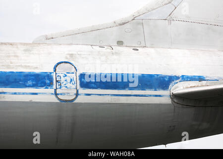 Éléments de l'ancien avion militaire soviétique close-up. Banque D'Images