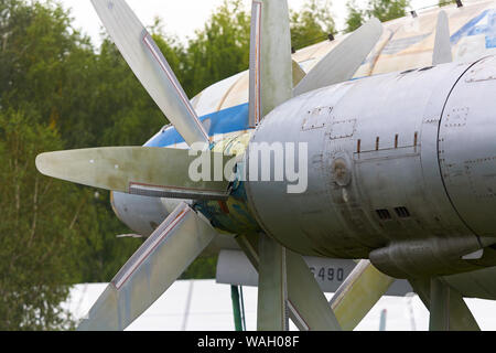 Éléments de l'ancien avion militaire soviétique close-up. Banque D'Images