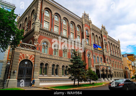 Kiev, Ukraine, 06 28 2019. Le bâtiment de la Banque nationale se tient dans la capitale ukrainienne, Kiev. Banque centrale de l'Ukraine Banque D'Images