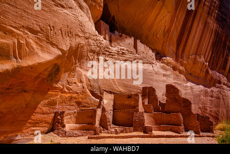 Ruines de la Maison Blanche, Canyon de Chelly National Monument Banque D'Images