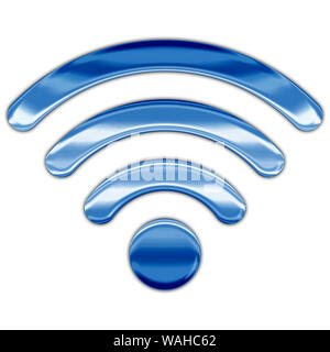 Une connexion Wi-Fi gratuite, symbole de style métallique, élaboration graphique Banque D'Images