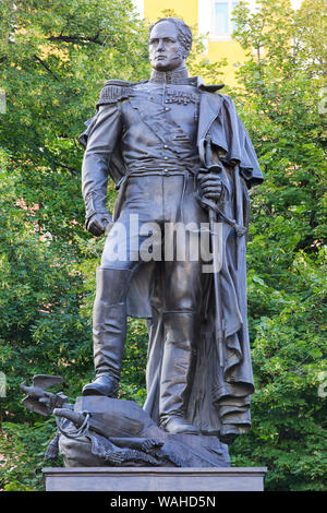 Monument au Tsar Alexandre Ier de Russie (1777-1825) au jardin d'Alexandre à Moscou, Russie Banque D'Images