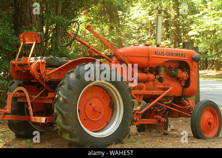 Tracteur exposé au Farm and Forestry Museum de Chippokes Plantation, Virginie, États-Unis Banque D'Images