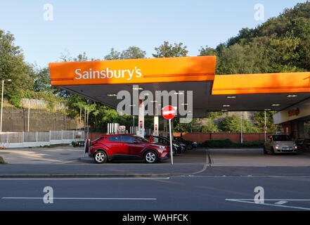 Station de remplissage essence Sainsbury's, Millhouses à Sheffield UK Banque D'Images