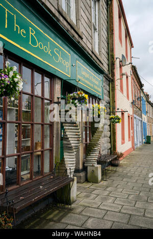 Extérieur de la plus grande et la plus ancienne boutique de livres au centre-ville, dans la région de la ville du livre, Wigtown, Ecosse, Royaume-Uni Banque D'Images