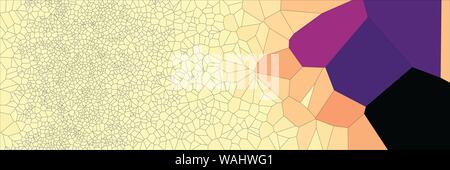 Vitraux de voronoi colorés de l'algorithme, l'arrière-plan polygonal vector abstract. Les cellules irrégulières. Des formes géométriques 2D la grille. Rati Aspect Illustration de Vecteur