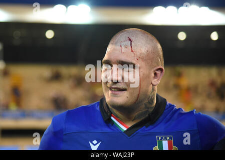 San Benedetto del Tronto, Italie, 17 août 2019, Marco RICCIONI pendant le test match 2019 Cattolica - Italia contre la Russie Rugby Nazionali Italiane - Crédit Banque D'Images