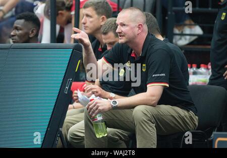 Hamburg, Deutschland. 18 Aug, 2019. firo : 18.08.2019, basket-ball, VTG DBB, Supercoupe Allemagne - Pologne, Henrik RODL, headcoach, gestes, expressions du visage, l'utilisation de crédit dans le monde entier | : dpa/Alamy Live News Banque D'Images