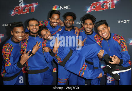 Hollywood, CA. 20e Août, 2019. V.imbattable, à l'AMERICA'S GOT TALENT 'Quart de finale 2' à l'épisode 1414 Kodak Theater à Hollywood, Californie le 20 août 2019. Credit : Faye Sadou/media/Alamy Punch Live News Banque D'Images