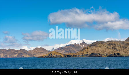 La gamme Allardyce avec Mt. Paget, la plus haute montagne en Géorgie du Sud. Banque D'Images