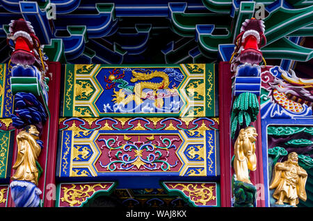 Grand Hall de dix mille bouddhas au Big Buddha et monastère Po Lin, Lantau Island, Hong Kong, Chine. Banque D'Images