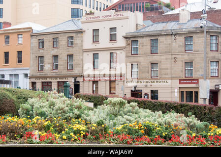 L'Australie, la Tasmanie, Hobart. Le centre-ville de front de mer. Jardins de la Maison du Parlement Banque D'Images