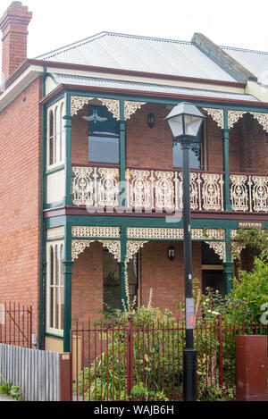 L'Australie, la Tasmanie, Hobart. Quartier historique de Point de bataille à la maison. Banque D'Images