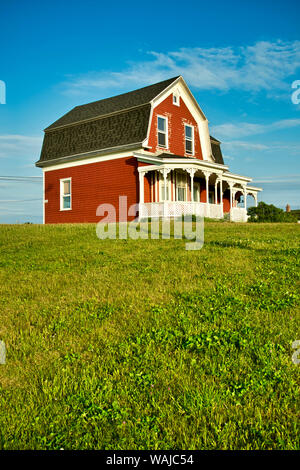 Canada, Québec, Iles-de-la-Madeleine. Grange transformée en maison d'habitation. (Usage éditorial uniquement) Banque D'Images