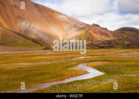 Paysage volcanique du Parc National à Landmannalaugar, Islande Banque D'Images