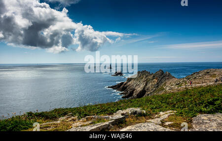 Cap Sizun, Pointe du Raz, l'océan Atlantique. Département du Finistère. Bretagne. France Banque D'Images