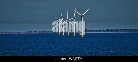 Thames Estuary, world's largest wind qui est situé dans l''estuaire de la Tamise. Banque D'Images