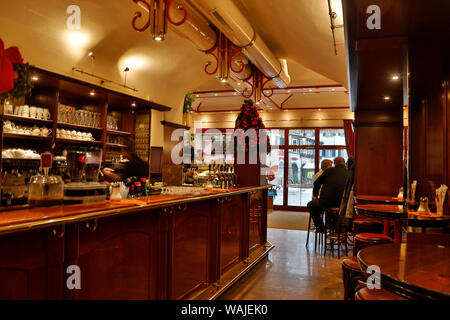 L'Europe, l'Autriche, de Lienz. Petit café Banque D'Images