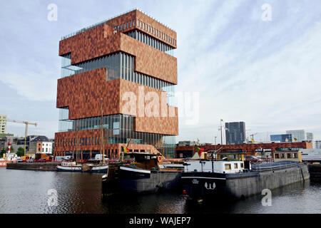 Belgique, Anvers. MAS (Museum aan de Stroon), l'architecture Art déco style. (Usage éditorial uniquement) Banque D'Images